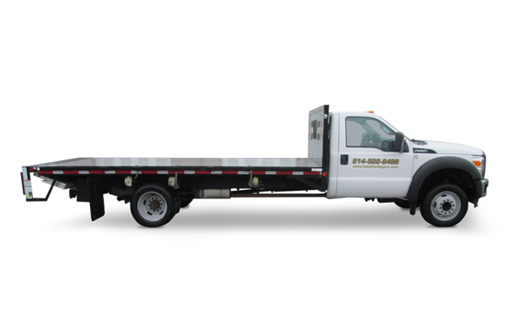 16-ft. flatbed trailer truck